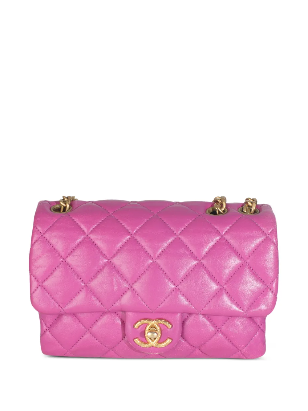 CHANEL Pre-Owned Kleine Pillow Crush Umhängetasche mit Steppung - Rosa