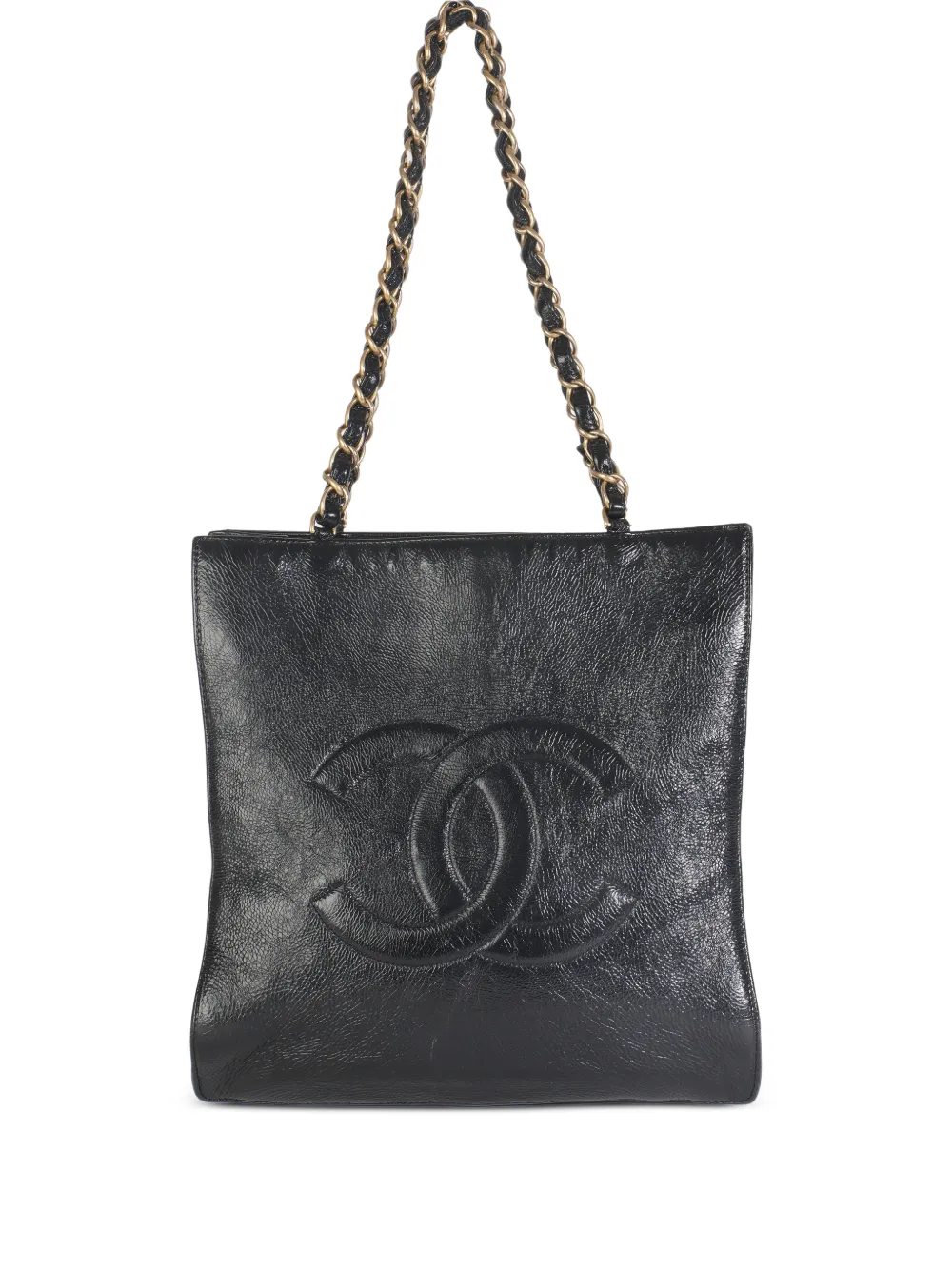 CHANEL Pre-Owned Borsa tote Boy Bag media con logo 2018-2019 - Nero