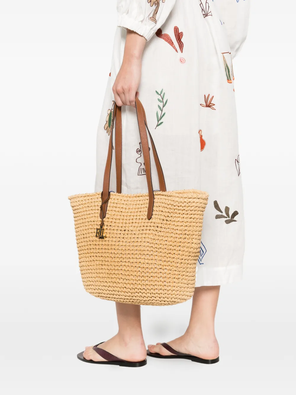 Logo-Charm Tote Bag