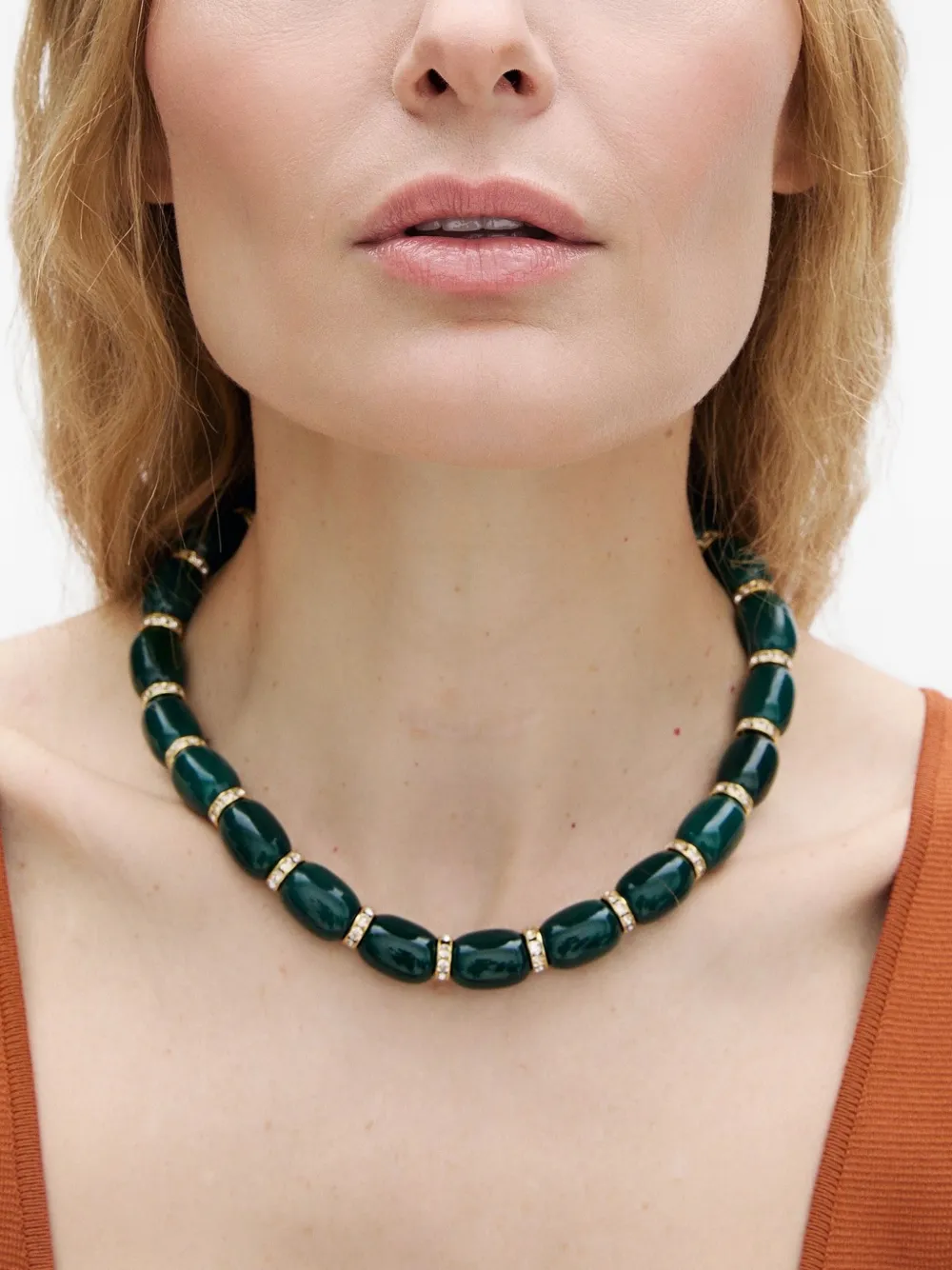 JULIETTA Donna halsketting met jade - Groen