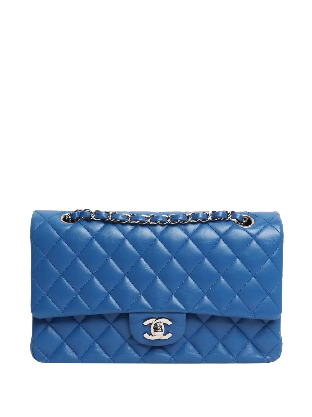 CHANEL Pre-Owned 2016 medium Classic Double Flap quilted bag - Blu