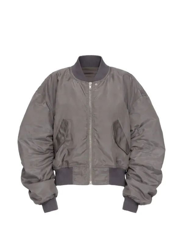 Rick Owens Padded zip-up Bomber Jacket | Grey | FARFETCH