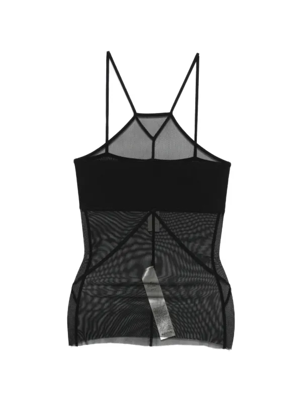 Rick Owens SL Combo Sheer Top in Black