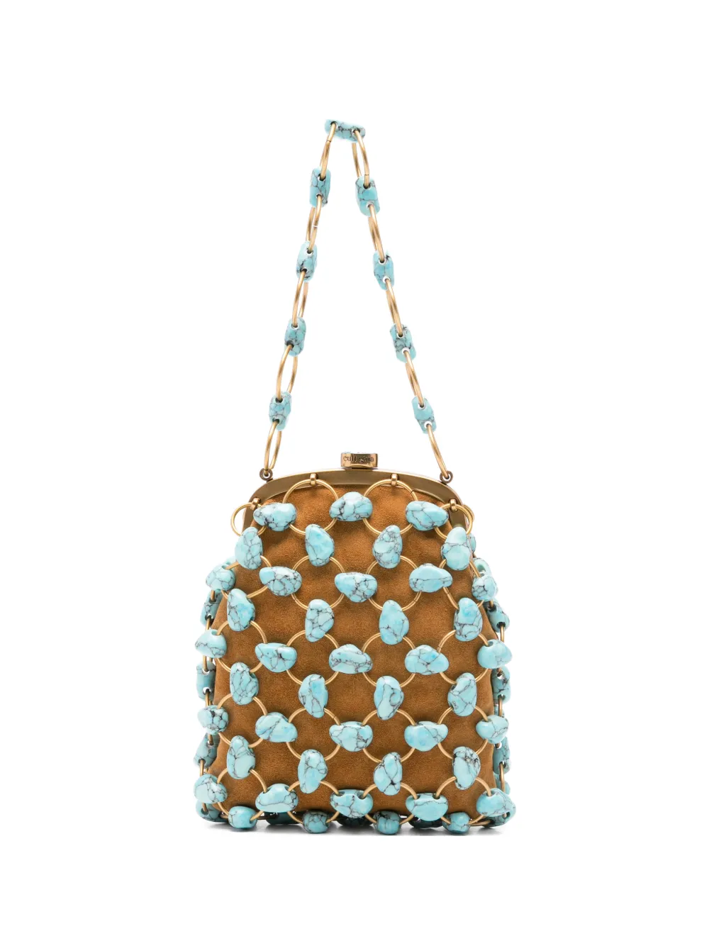 Cult Gaia Borsa Brielle con cinturino da polso - Marrone