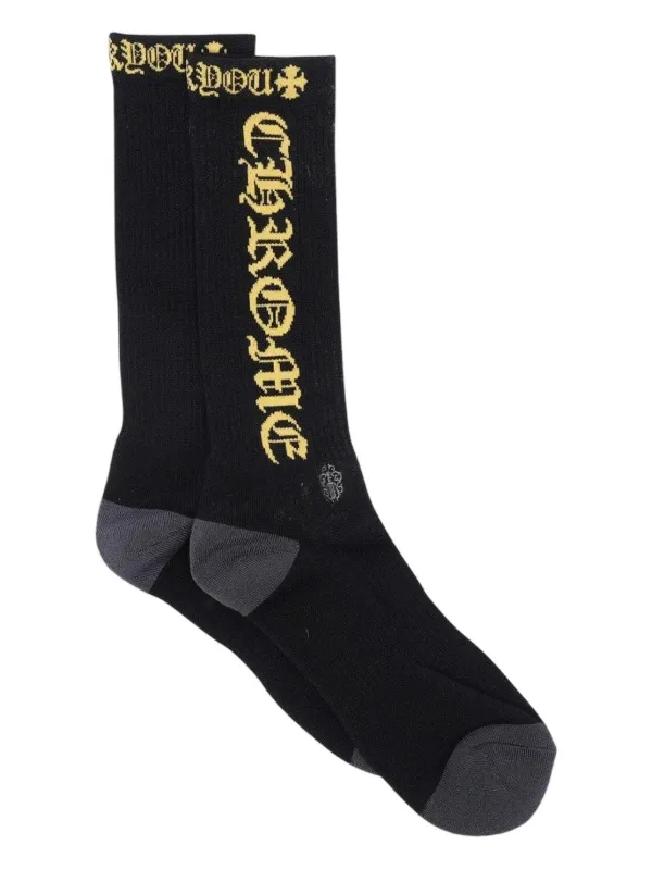 Chrome Hearts ロゴ 靴下 | ブラック | FARFETCH JP