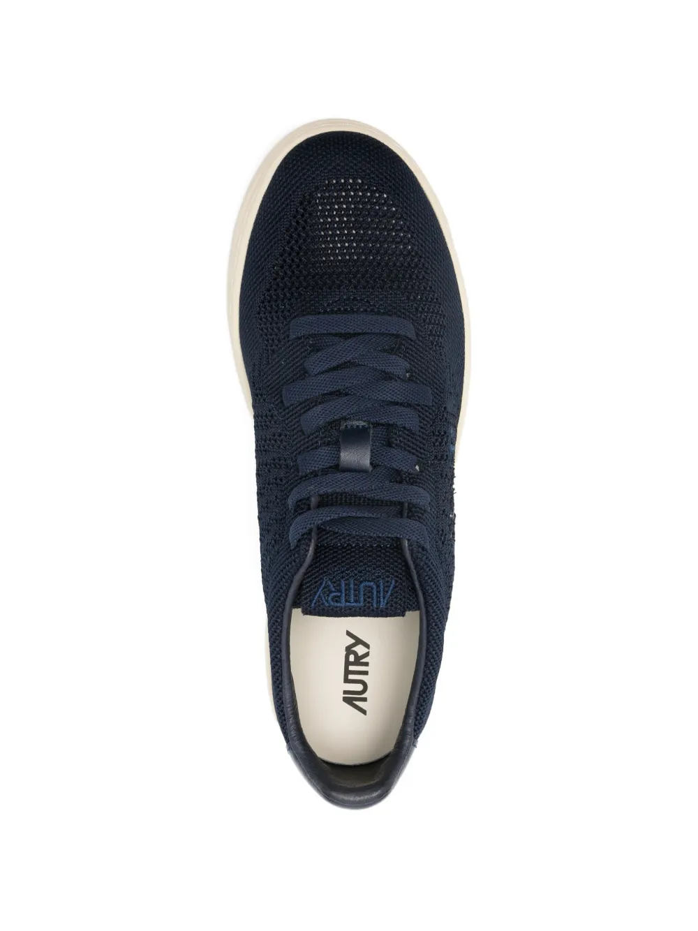 Autry Gebreide leren sneakers Blauw