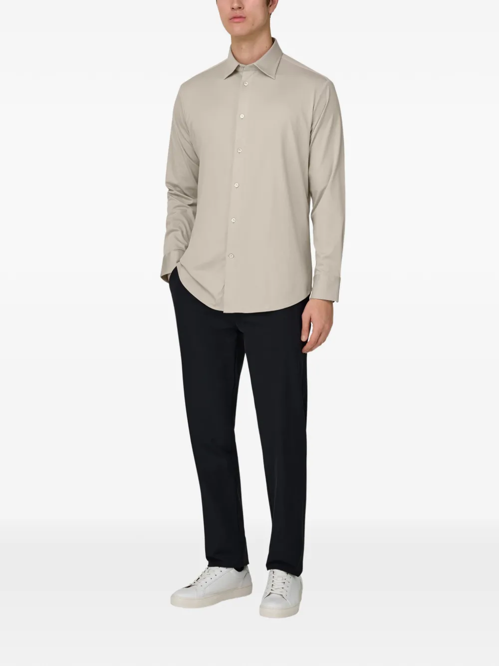 Boggi Milano Straight broek met ritszak - Zwart