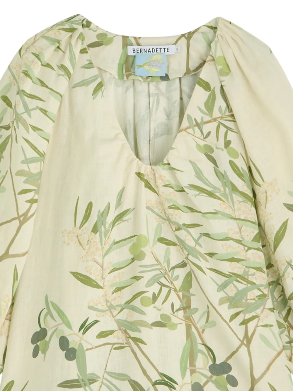 Bernadette Mini-jurk met bloemenprint en V-hals - Beige