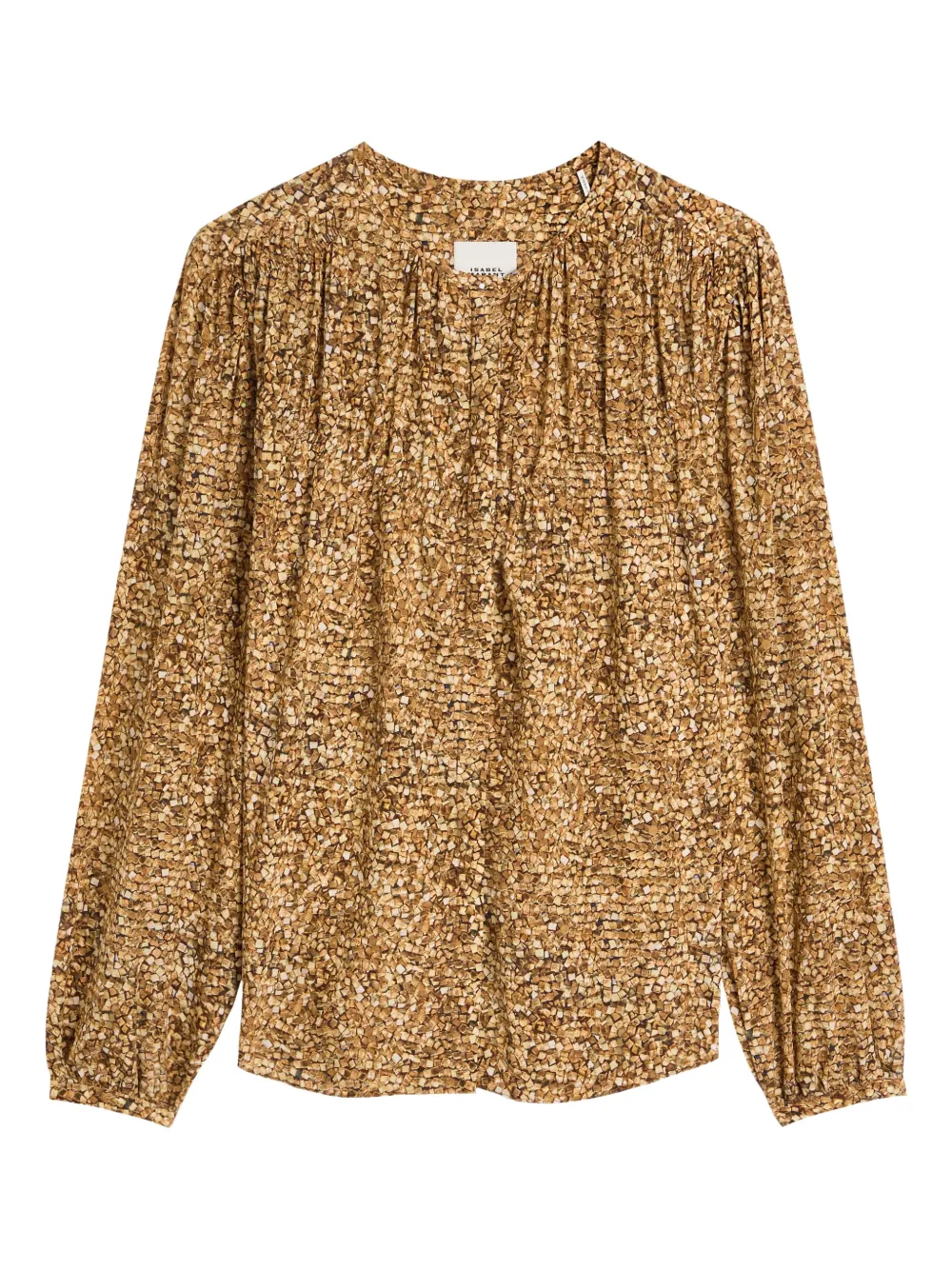 ISABEL MARANT Blusa Sally con stampa - Marrone
