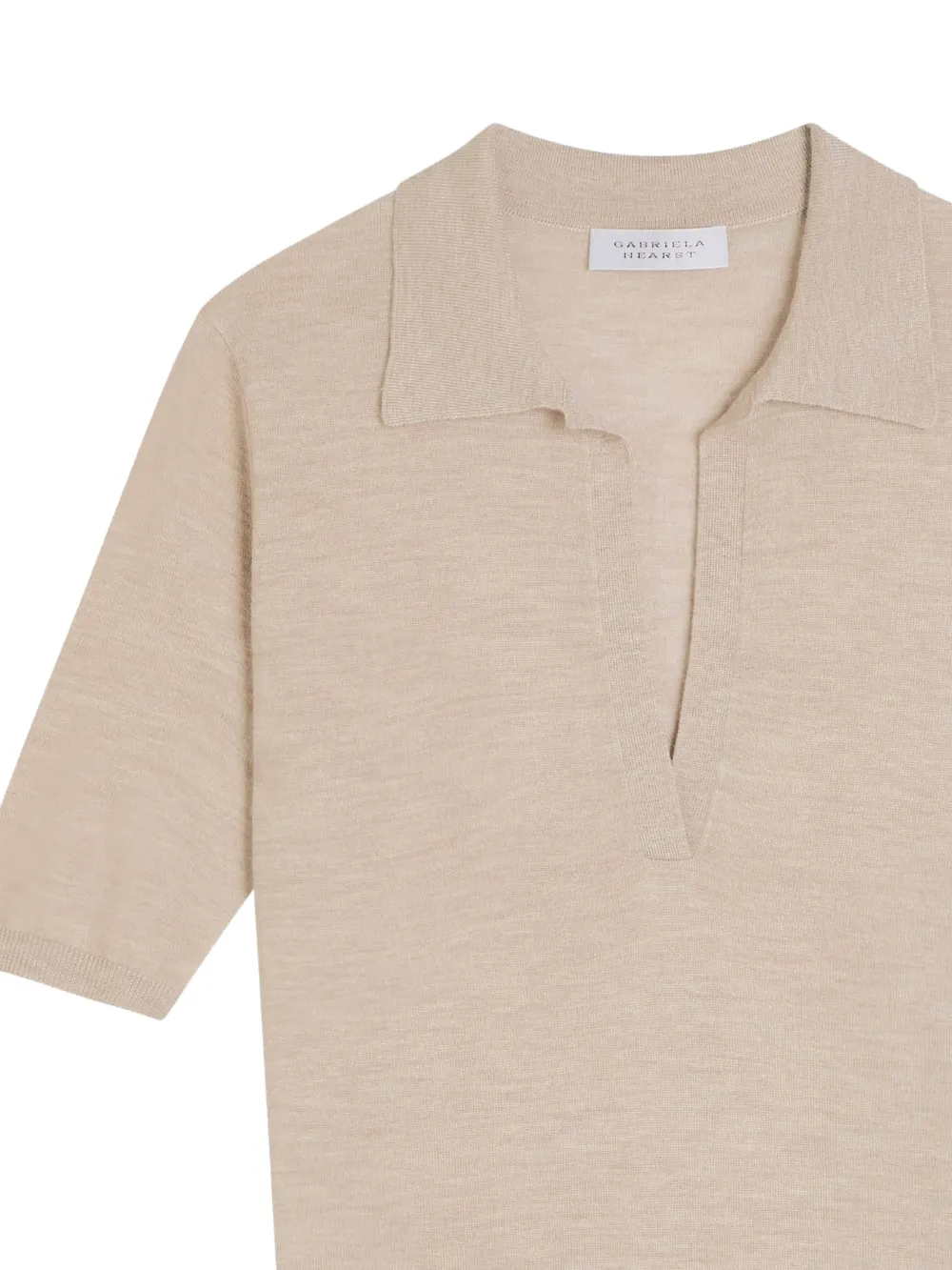 Gabriela Hearst Frank polotop met korte mouwen - Beige