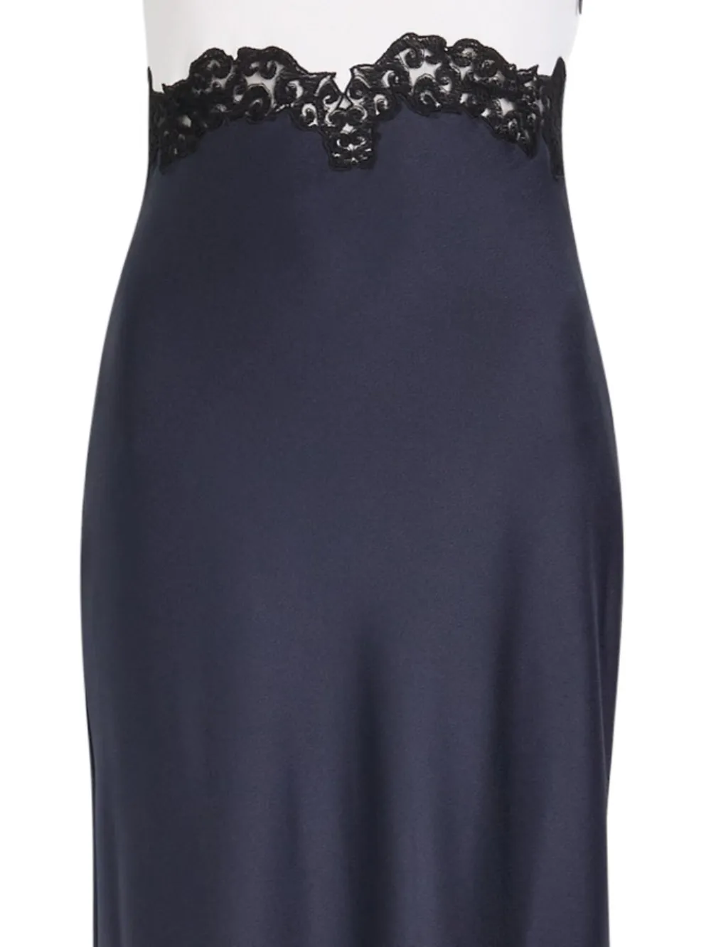 Gabriela Hearst Midi-jurk met kanten vlakken - Blauw