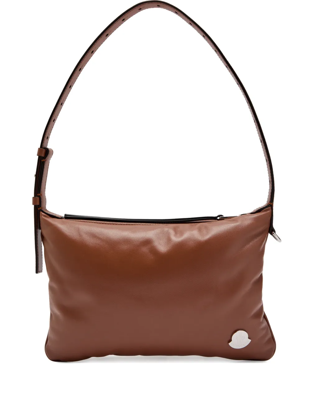 MONCLER Schultertasche mit Logo-Applikation - Braun