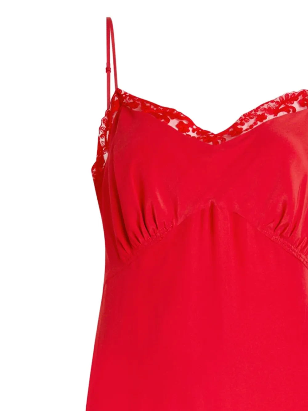 Simone Rocha Onderjurk met kant - Rood