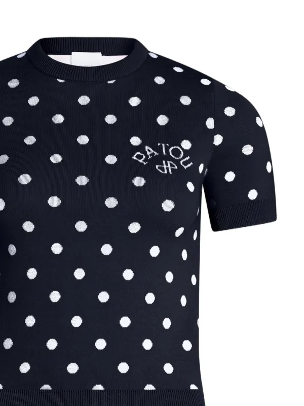 Patou ポルカドット ニットTシャツ | ブラック | FARFETCH JP