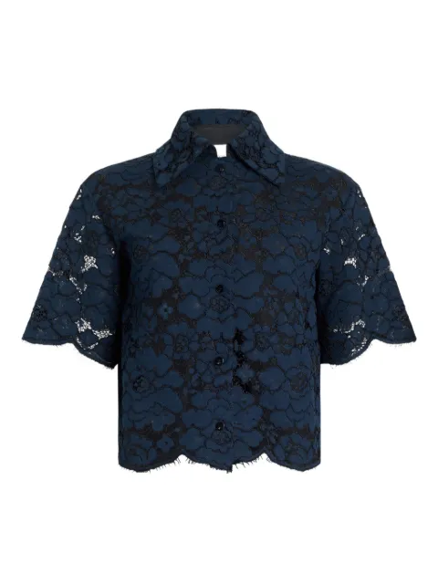 Patou camisa de encaje con manga corta