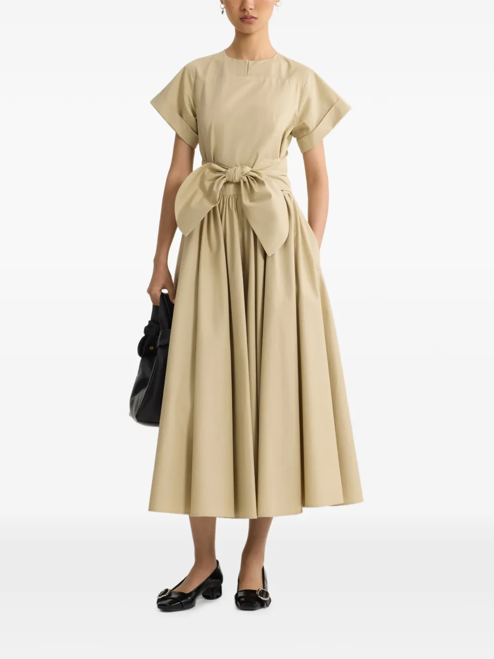  Patou Knot Midi Dress - Neutrals 
