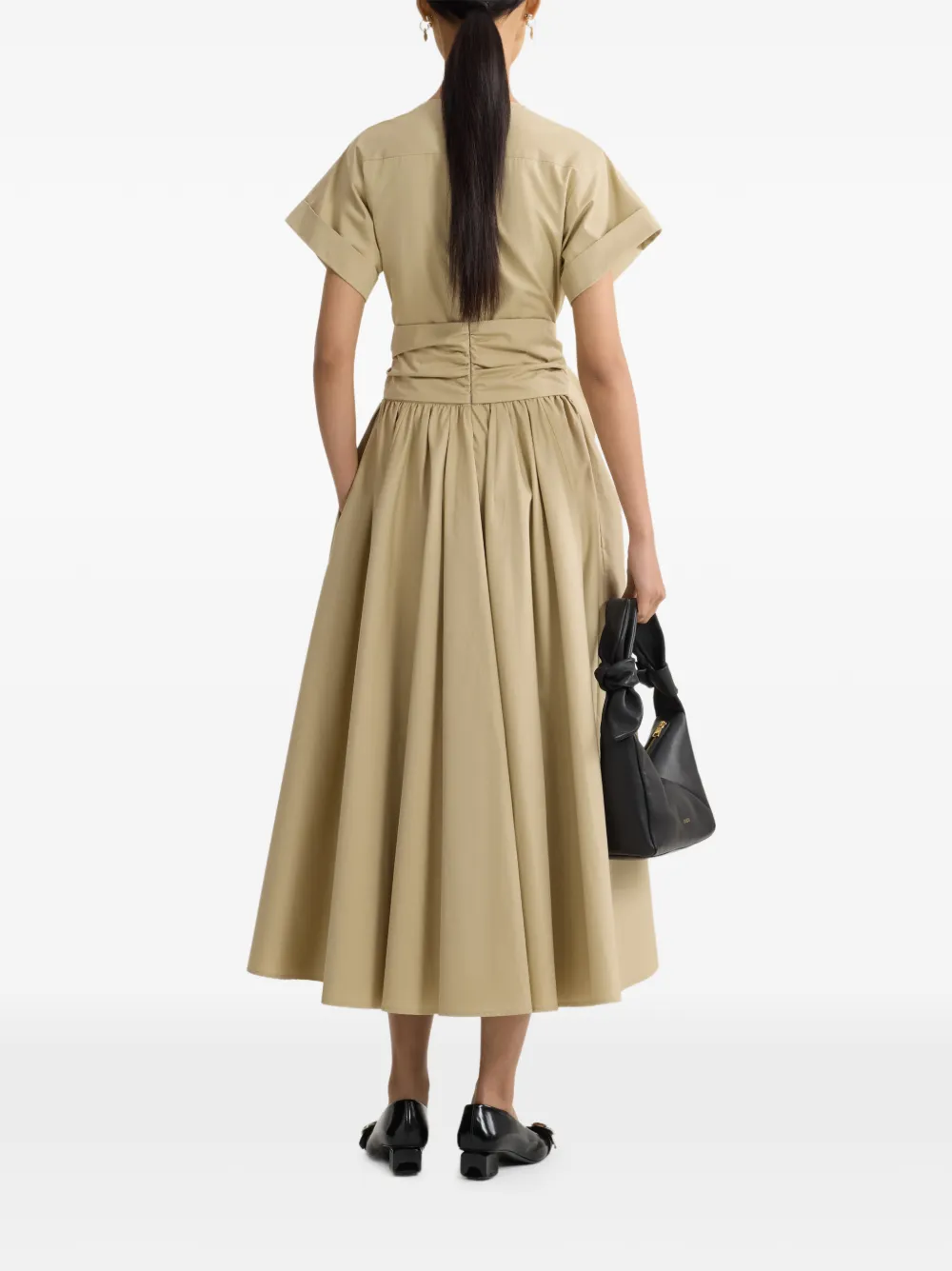  Patou Knot Midi Dress - Neutrals 