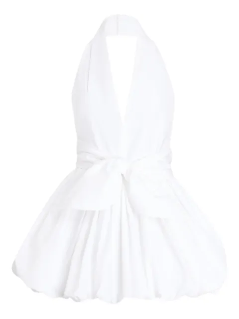 Patou knot V-neck mini dress