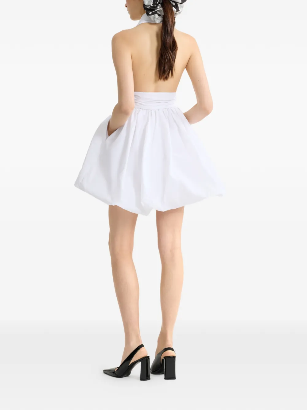 Patou Geknoopte mini-jurk met V-hals Wit