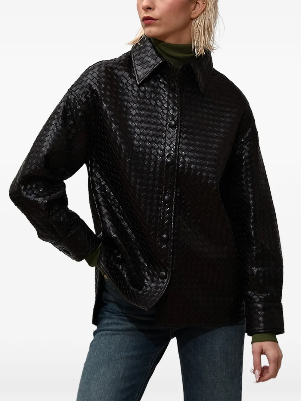 Poche Paris woven jacket - Marrone