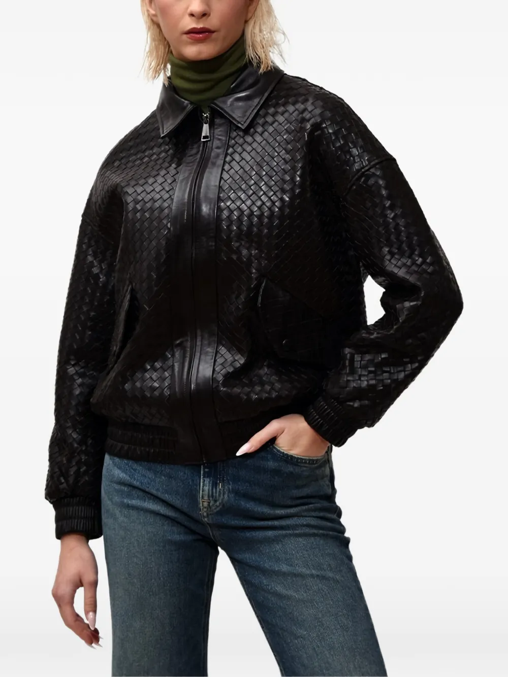 Poche Paris woven jacket - Marrone