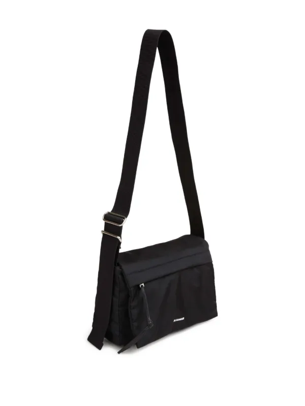 Jil Sander レザーメッセンジャーバッグ | ブラック | FARFETCH JP