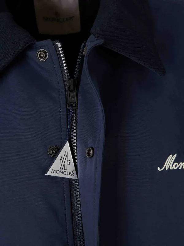 Moncler Arinell embroidered-logo Jacket | Blue | FARFETCH