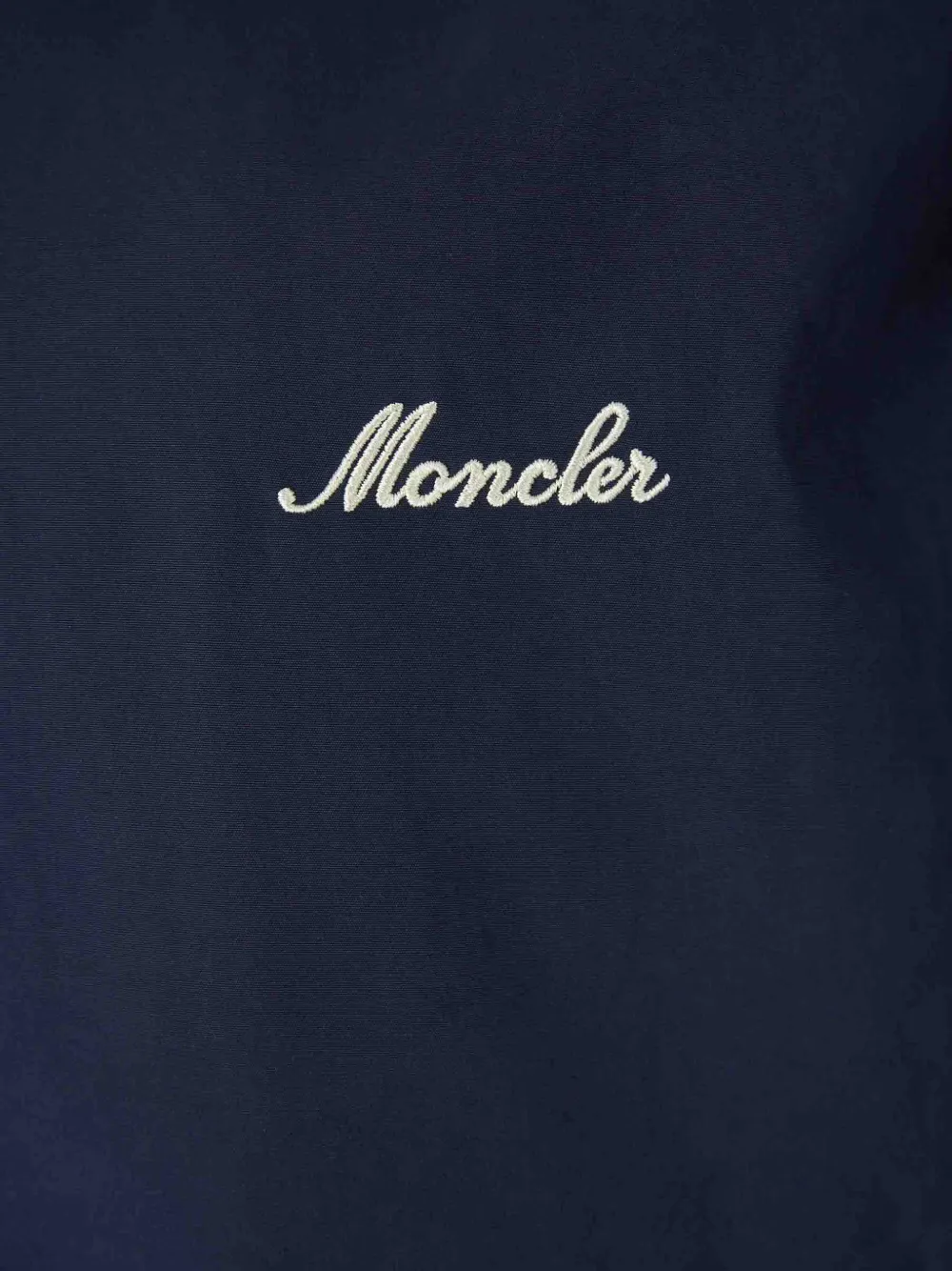 Moncler Arinell jack met geborduurd logo Blauw