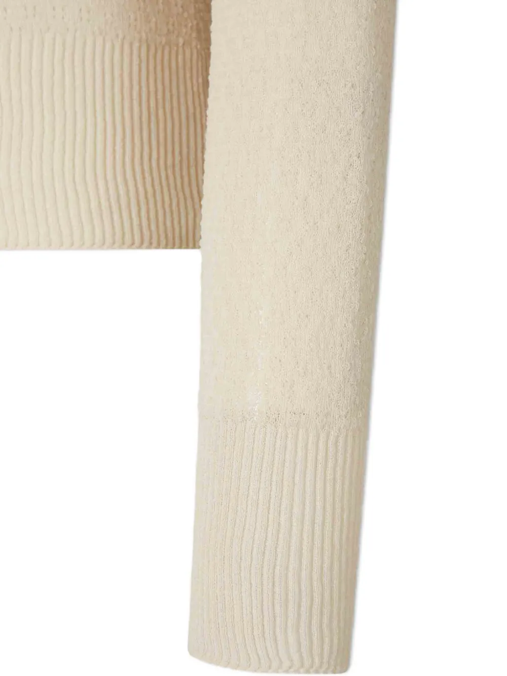 ribbed-trims V-neck cardigan