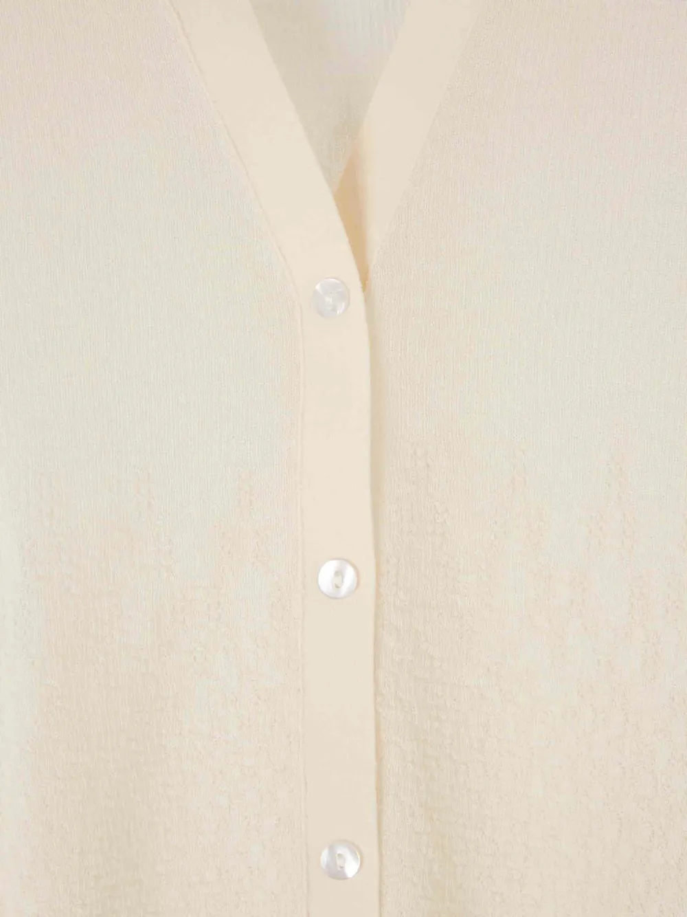  Victoria Beckham Ribbed-trims V-neck Cardigan - Neutrals 
