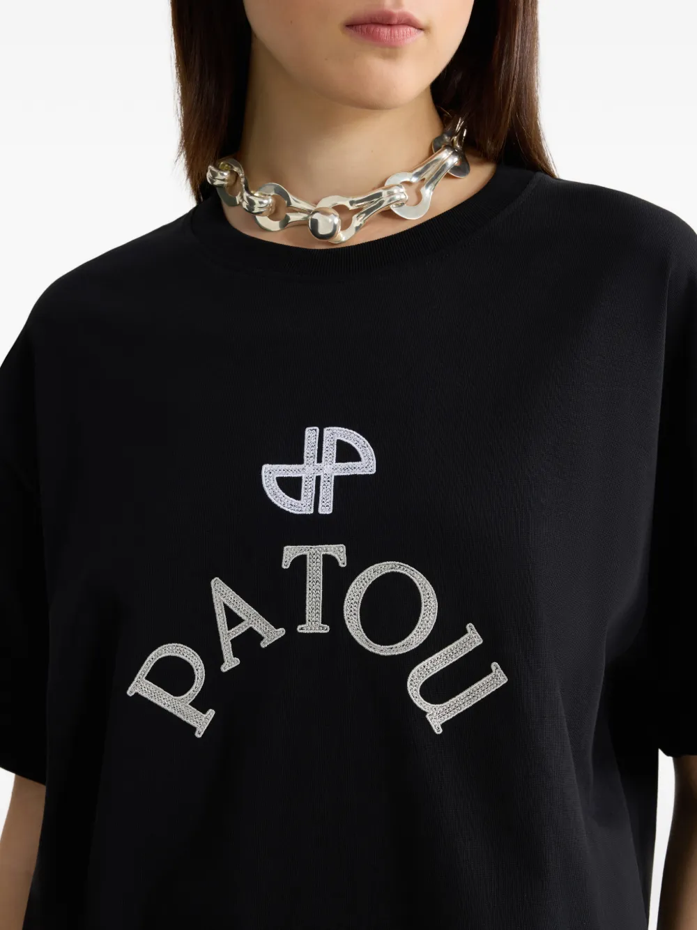 Patou T-shirt met logo Zwart