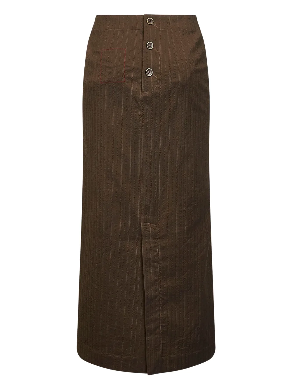 Uma Wang pinstripe button skirt - Bruin