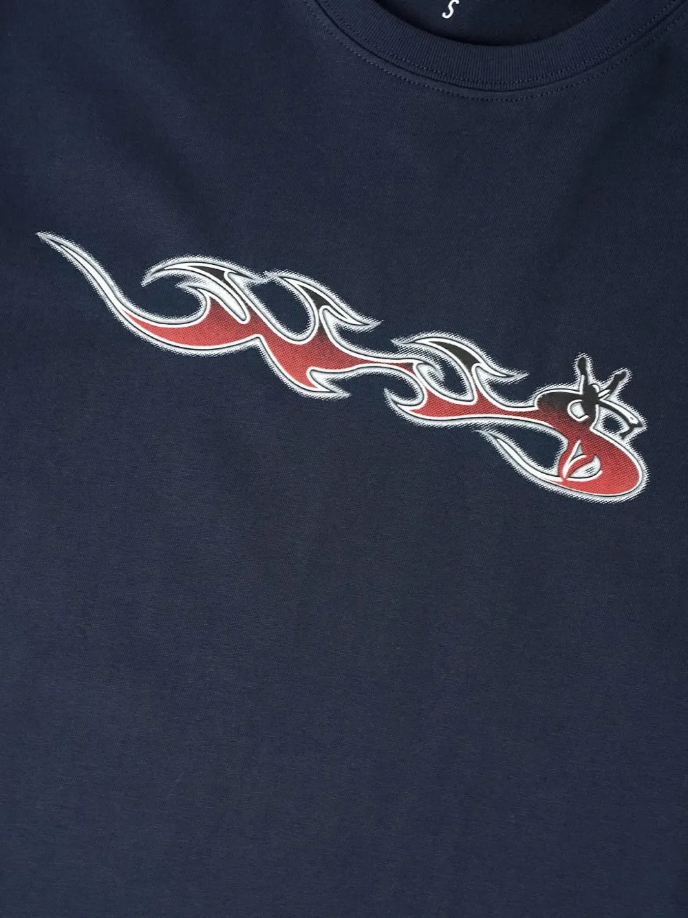  Yardsale Flame-print T-shirt - Blue 