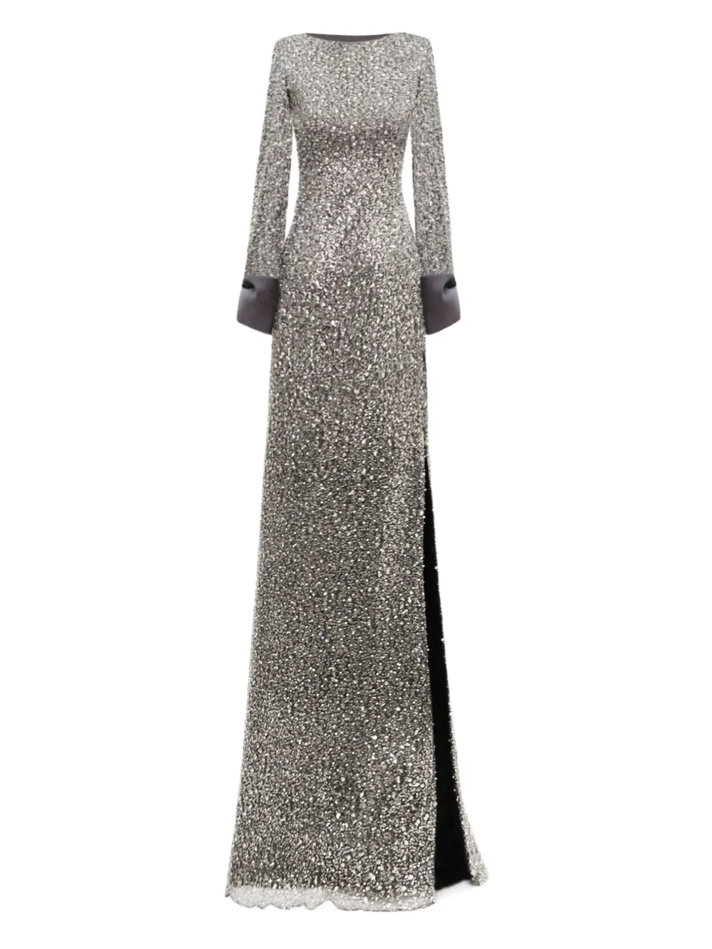 Gemy Maalouf side-slit maxi dress - Grigio