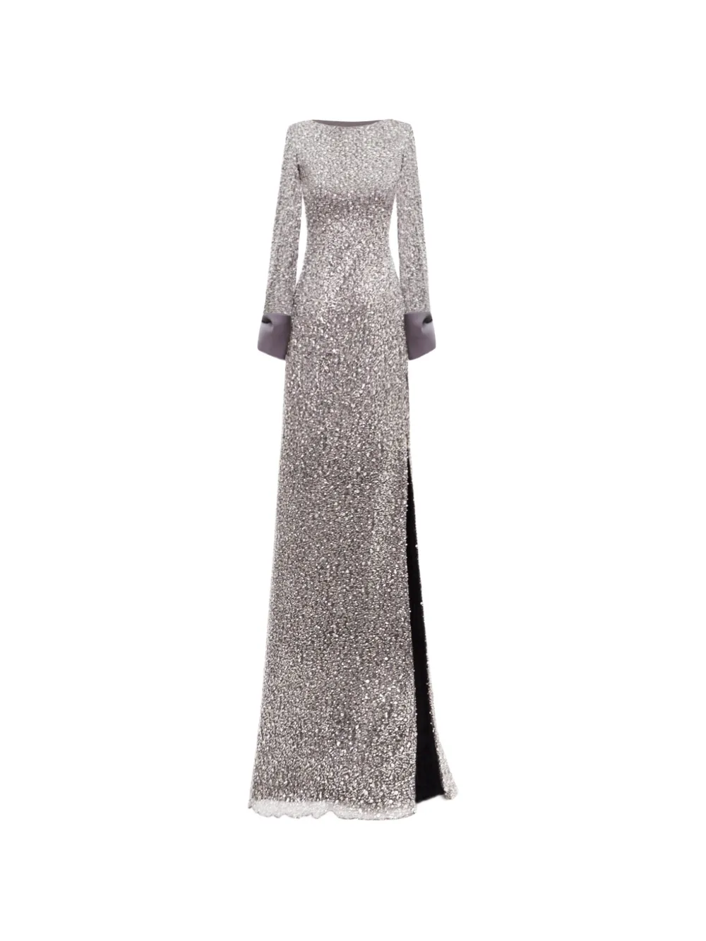 Gemy Maalouf side-slit maxi dress - Grigio