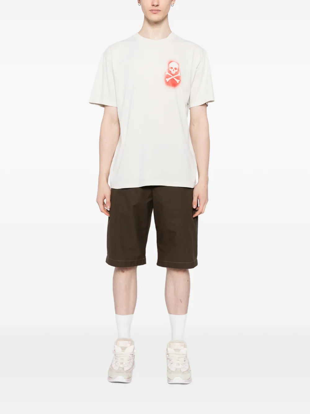 Melt graphic-print T-shirt - Beige