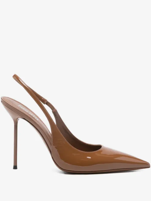 Paris Texas pointed- toe slingback pumps