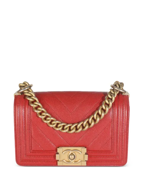 CHANEL Pre-Owned 2018 kleine Boy Flap Umhängetasche mit Chevron-Steppung