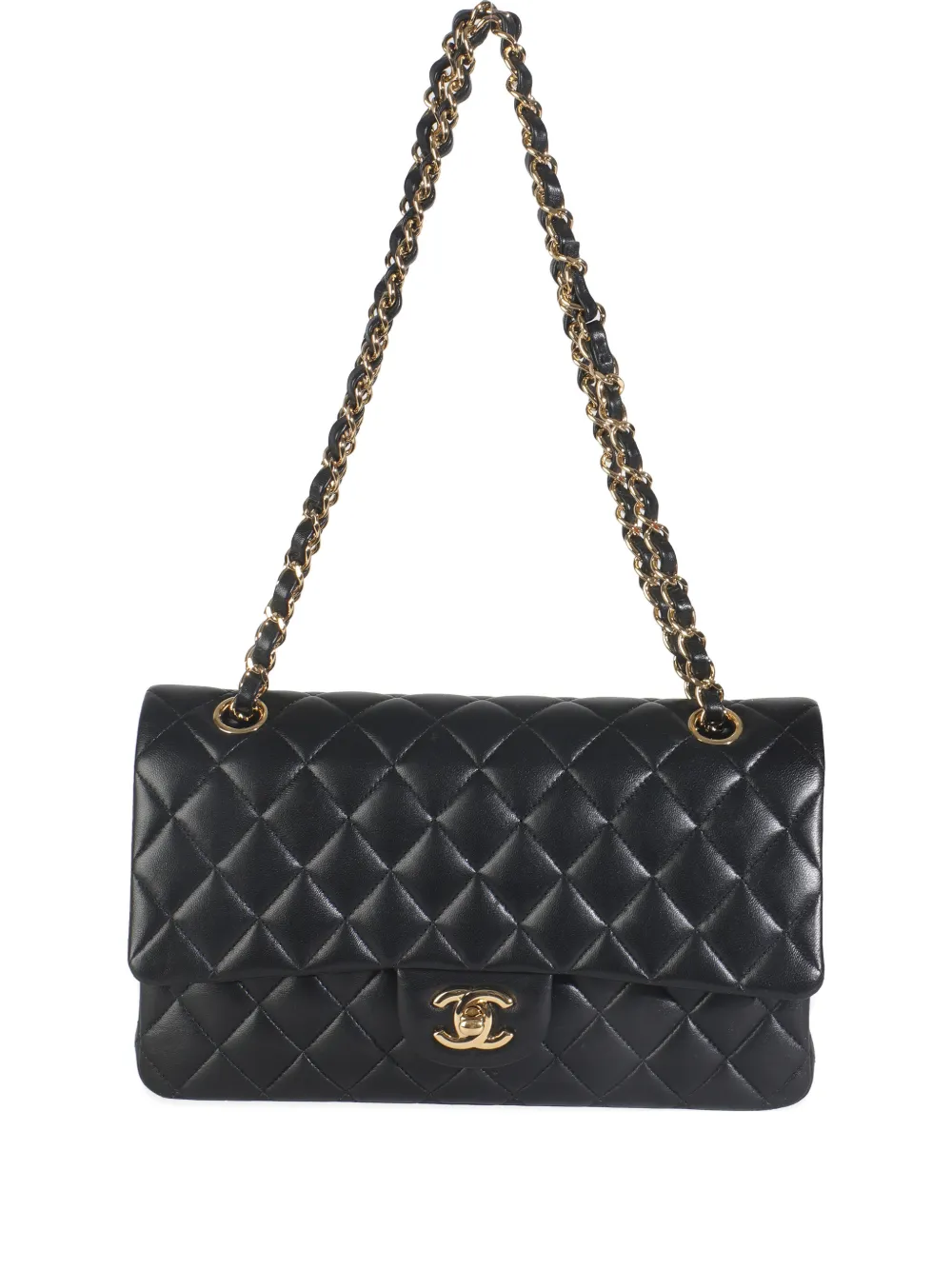 CHANEL Pre-Owned 2018-2019 medium Classic Double Flap quilted shoulder bag - Black