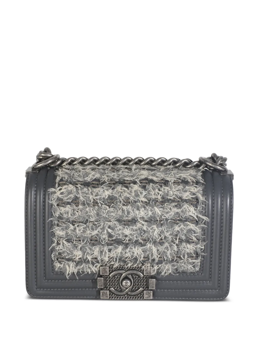 CHANEL Pre-Owned Borsa a tracolla Boy piccola con battente 2016 - Grigio