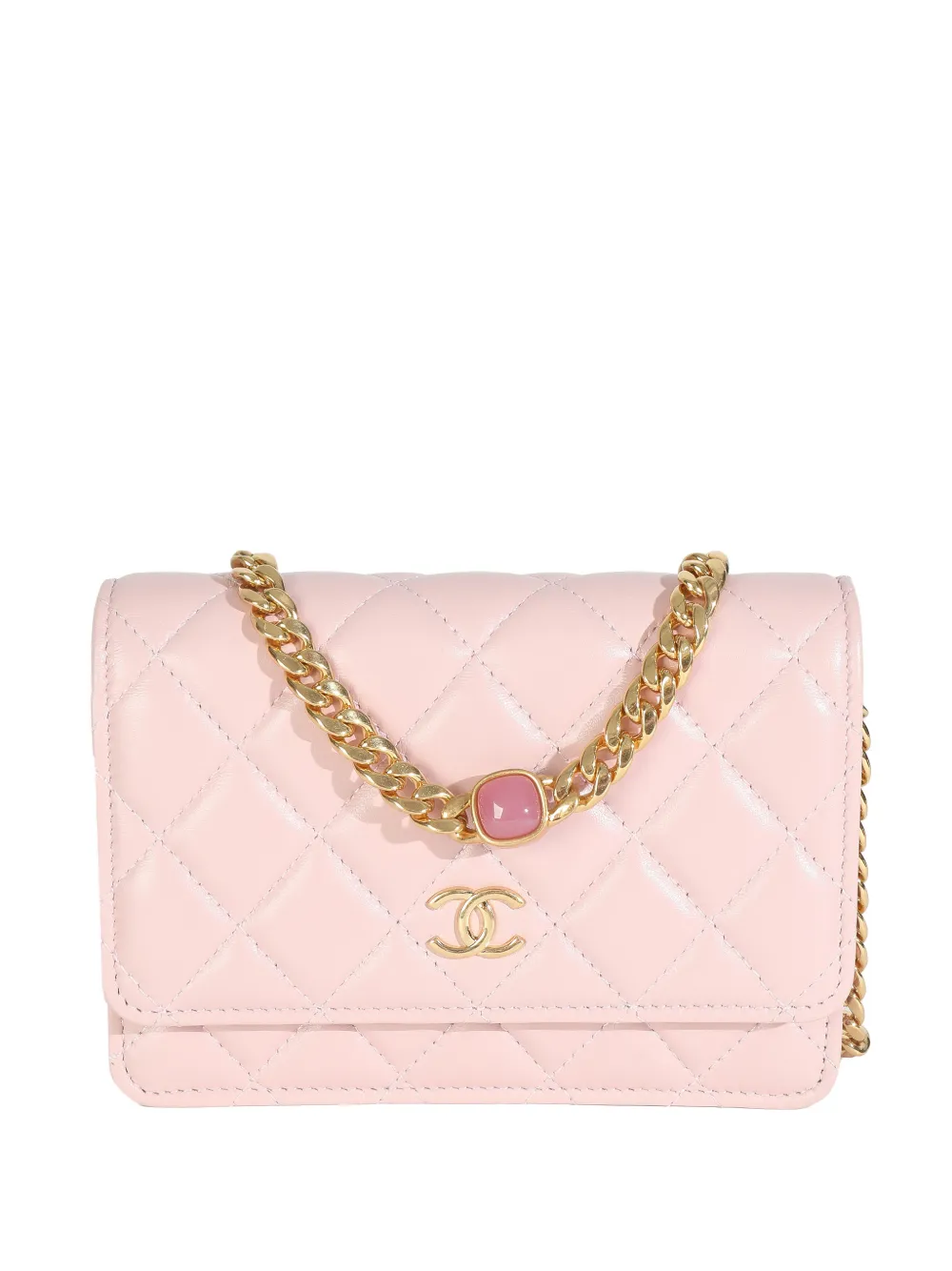 CHANEL Pre-Owned Borsa a tracolla trapuntata con logo CC 2021-2024 - Rosa