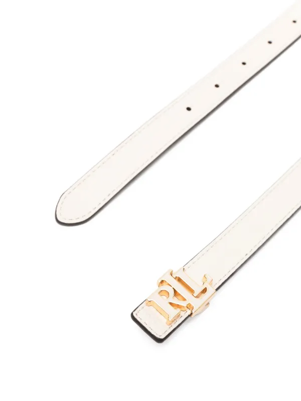 Lauren Ralph Lauren logo-buckle Leather Belt | White  display picture 1