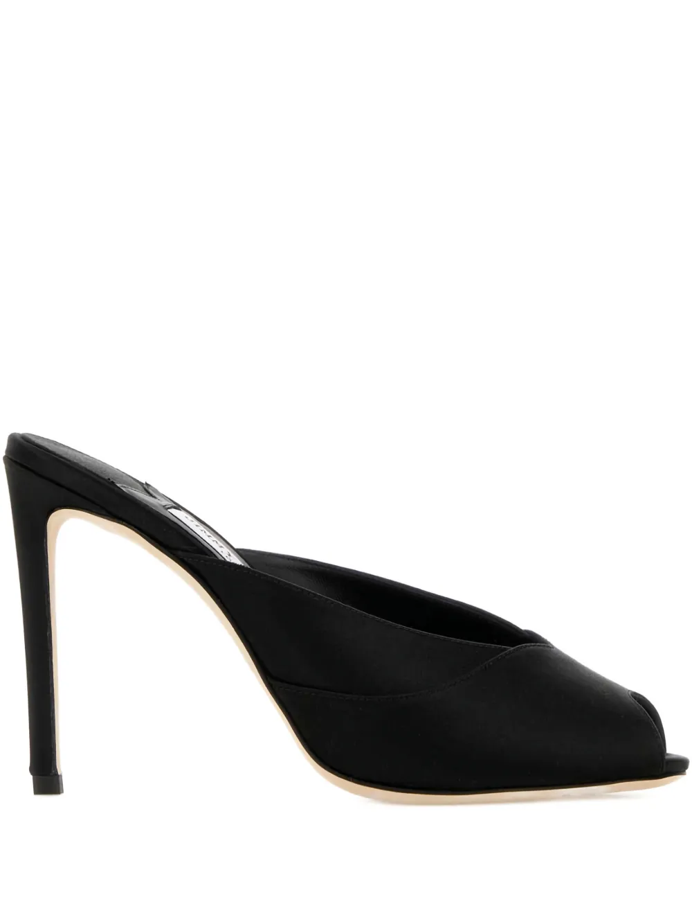 Jimmy Choo Brigitte satin heeled mules Zwart