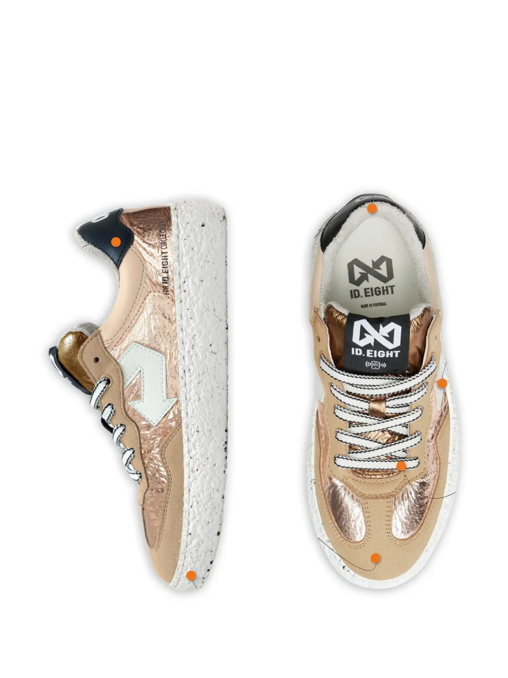  Id.eight Uriduri Arrow-detail Sneakers - Neutrals 