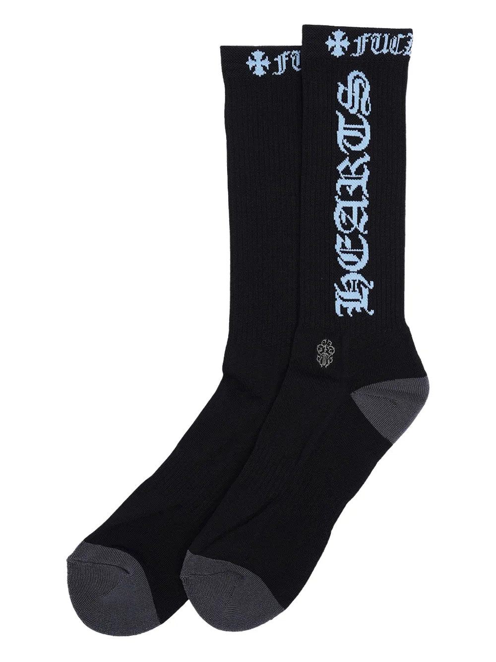 Chrome Hearts Fuck You logo socks - Schwarz