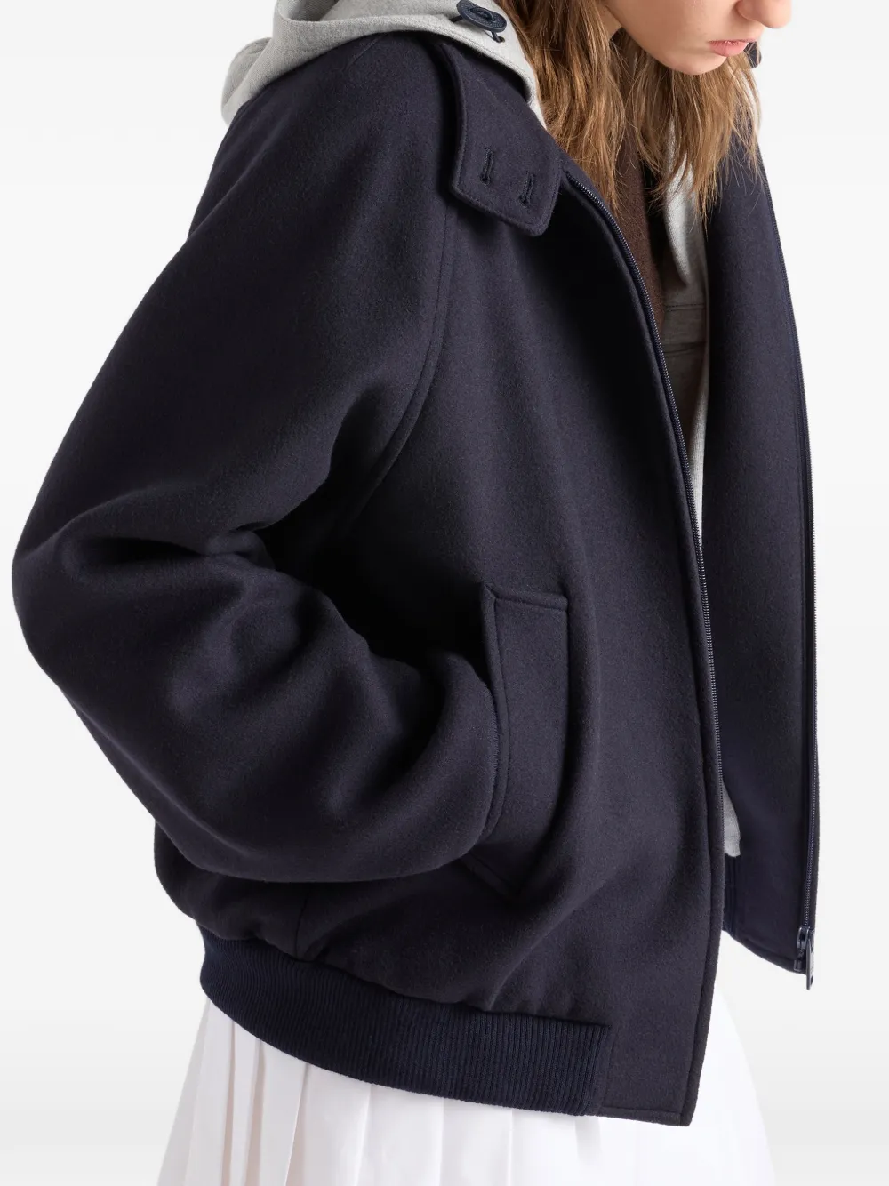 Prada Jack met capuchon Blauw