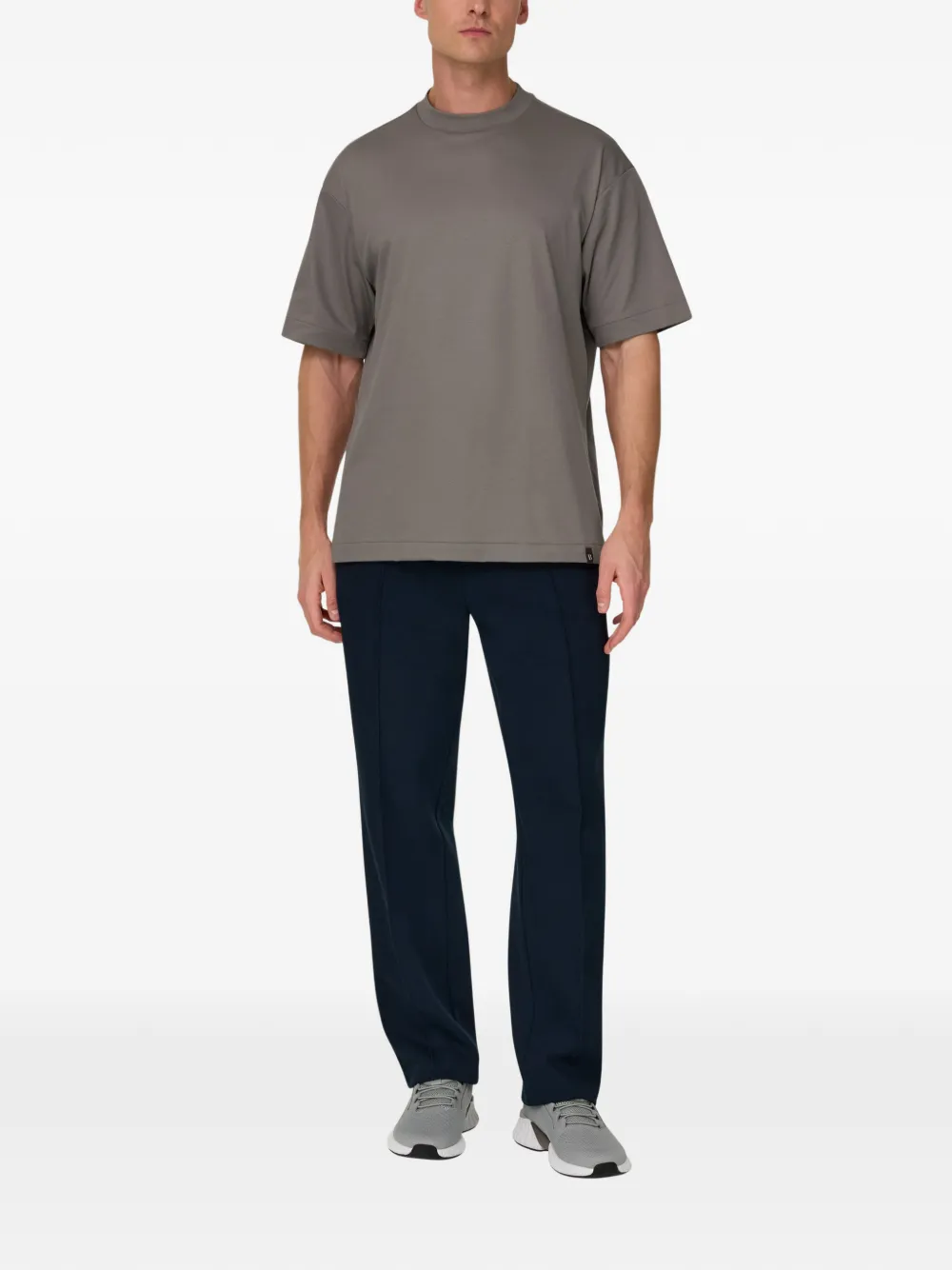 Boggi Milano T-shirt met logo-applicatie - Grijs