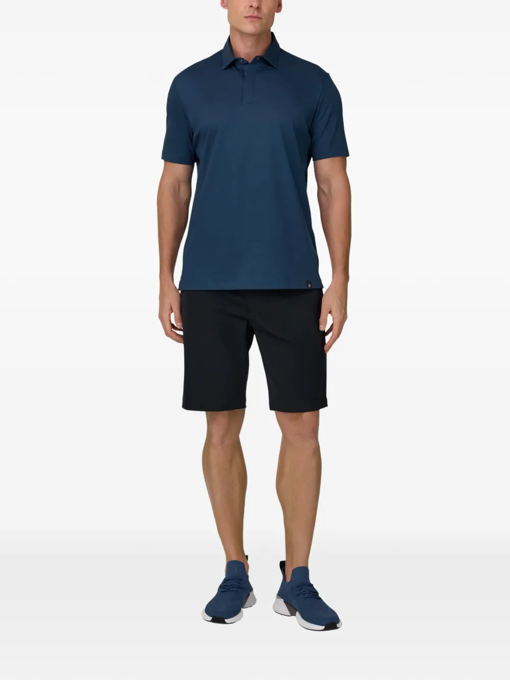 Boggi Milano Poloshirt met metalen drukknopen - Blauw