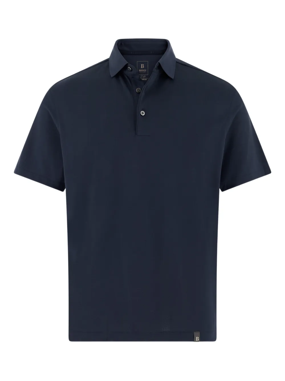 Boggi Milano button appliqué polo shirt - Blu
