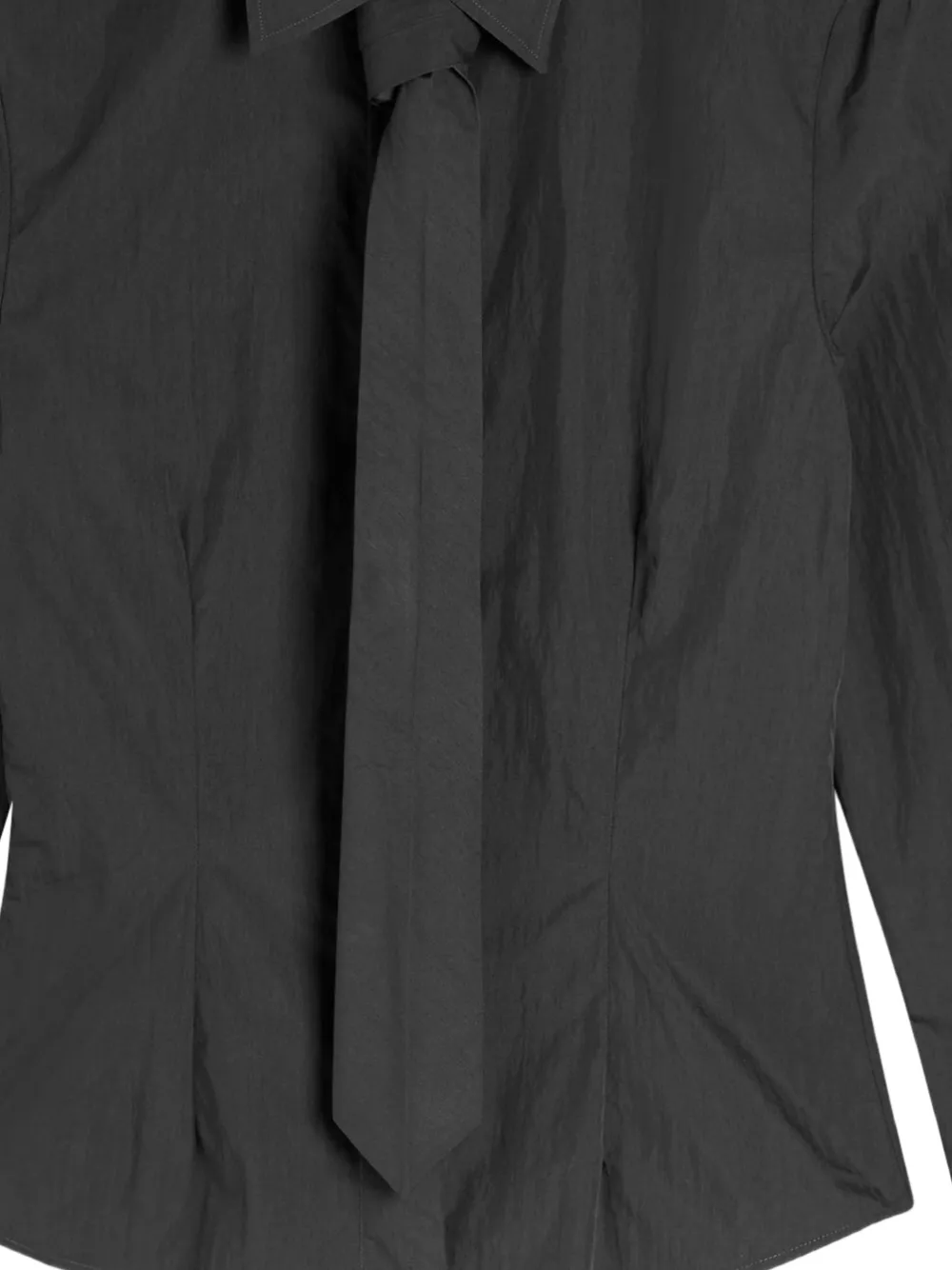 Better blouse met strikdetail - Zwart